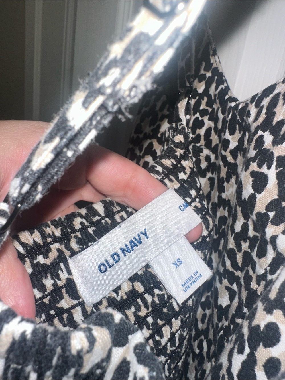 Old Navy Black and White Leopard-Print Slip Dress - Picture 3 of 5